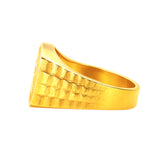 Mens' 22k Gold Ornate Insignia Thick Band Ring